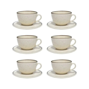 Conjunto 6 Xícaras Com Pires